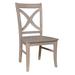 Sedgewick Industries Solid Wood Cross Back Side Chair in Taupe Wood in Brown/Gray | 39.18 H x 21.26 W x 22.25 D in | Wayfair #C09-14PB