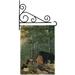 Breeze Decor Bears Campsite 2-Sided Burlap 19 x 13 in. Garden Flag in Green | 18.5 H x 13 W x 0.1 D in | Wayfair BD-WL-GS-110044-IP-DB-03-D-US12-SB