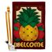 Breeze Decor Pineapple Food Fruits Impressions Decorative 2-Sided Polyester 40 x 28 in. Flag Set in Green/Orange/Red | 40 H x 28 W x 1 D in | Wayfair