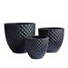 Wade Logan® Windrim Stone Pot Planter Fiberglass in Black | 14 H x 16 W x 16 D in | Wayfair E940870A87B04356B5C6EEE0EBFE2481
