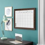 Three Posts™ Teen Brucie Monthly Write On Calendar Magnetic Wall Mounted Dry Erase Board Plastic | 23 H x 29 W x 1 D in | Wayfair