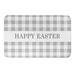 The Holiday Aisle® Jenkinsburg Gingham Happy Easter Bath Rug Polyester in Blue/Gray | Wayfair F042E3CE88CD44CAA9266EA60B726139