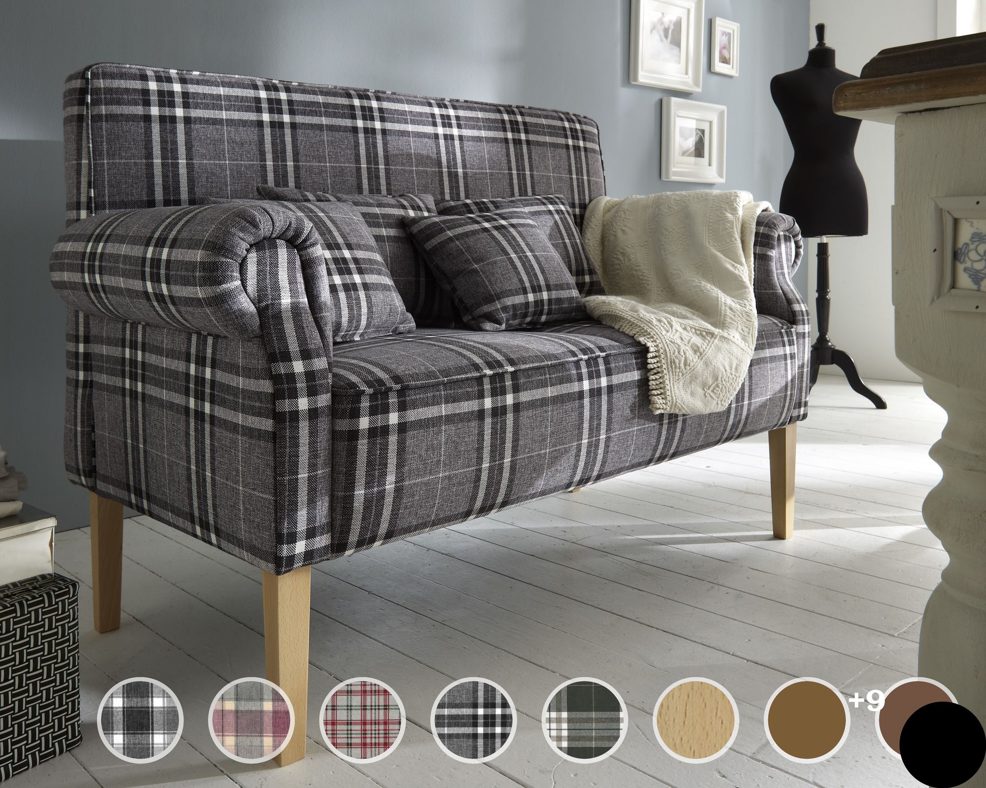 Massivholz »Tavola« Tischsofa 2-Sitzer / Eiche / PK K 1631