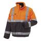 J.A.K. 3111111 Serie 11131 100% Polyester mit PU-Coating High Performance Jacke, EN 343, EN 20471, Klasse 2, Orange/Marine, S Größe