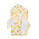 Little Unicorn | Premium Quality 100% Cotton Hooded Towel & Wash Cloth with Cozy Hood & Pockets | Printed Muslin Outside & Ultra-Soft Terry Cloth Lining | 0-3 Years Gift Box (Lemon Set)