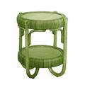 Braxton Culler Willow Creek End Table w/ Storage Rattan/Wicker in Green/White | 22 H x 20 W x 20 D in | Wayfair 1024-122/KIWI