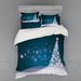 East Urban Home Duvet Cover Set Microfiber in Blue | Queen Duvet Cover + 3 Additional Pieces | Wayfair 25C8696B5961466ABE0BE088DA340B3A