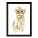 Casa Fine Arts Juvenile Savannah Lion Cub Framed Art Plastic in Brown | 34.5 H x 24.5 W x 0.63 D in | Wayfair 18089-01