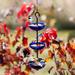 Couronne Mosaic Triple Hanging Poppy Decorative Bird Feeder Glass | 15.75 H x 5 W x 4.75 D in | Wayfair M384-200-00