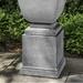 Campania International Shelbourne Pedestal Stone in Gray | 17 H x 16.5 W x 16.5 D in | Wayfair PD-228-NN