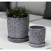 Campania International Marguerite 8 - Piece Glazed Terra Cotta Pot Planter Set Clay & Terracotta in Gray | 7.5 H x 7.25 W x 7.25 D in | Wayfair