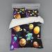 East Urban Home Outer Space Duvet Cover Set Microfiber in Black | Queen Duvet Cover + 3 Additional Pieces | Wayfair