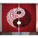 East Urban Home Ying Yang Digital Yin Yang Form Nature Zen Meditation Dots Design Print Graphic Print | 90 H in | Wayfair