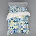 East Urban Home Duvet Cover Set Microfiber in Blue | Queen Duvet Cover + 3 Additional Pieces | Wayfair EA3AD2C9F0BB4F4FBE24C27E88358EE5