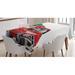 East Urban Home Pickup Truck w/ Big Gift Boxes & Tree Xmas Art Prints Farm Theme Print Tablecloth Polyester in Gray/Red | 60 D in | Wayfair