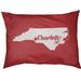 East Urban Home Charlotte North Carolina Indoor Dog Pillow Metal in Red | 7 H x 50 W x 40 D in | Wayfair 6F66B40145D04C36A47BE1E6990217BB