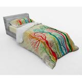 East Urban Home Green/Yellow/Red Modern & Contemporary Duvet Cover Set in Green/Red/Yellow | Twin Duvet Cover + 2 Additional Pieces | Wayfair