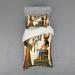 East Urban Home Old Egyptian Papyrus Depicting Queen Nefertari w/ Historical Empire Artwork Duvet Cover Set Microfiber in Green | Wayfair