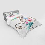 East Urban Home Anchor Duvet Cover Set Microfiber in Blue/Brown/Pink | Queen Duvet Cover + 3 Additional Pieces | Wayfair