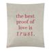 East Urban Home Polyester Handwritten Love & Trust Quote Tapestry Polyester in Red/White | 80 H x 68 W in | Wayfair