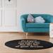 Black 60 x 0.4 in Area Rug - East Urban Home Quotes The Biggest Adventure Quote Chalkboard Style Poly Chenille Rug | 60 W x 0.4 D in | Wayfair