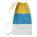 East Urban Home La Power Football Stripes Laundry Bag Fabric in Gray/White/Blue | 36 H in | Wayfair 604C8F796E334D3E9BB5010B707FD4CD