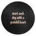 Black 60 x 0.4 in Area Rug - East Urban Home Quotes Gratitude Inspirational Quote Chalkboard Style Poly Chenille Rug | 60 W x 0.4 D in | Wayfair