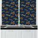 East Urban Home 2 Piece Under The Sea Graphical Layout of Sea Turtles Cartoon Ocean Lifestyle Kitchen Curtain Set | 39 H x 55 W x 2.5 D in | Wayfair