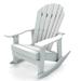 Frog Furnishings Calvin Charleston Adirondack Rocking Chair Plastic/Resin in White | 40.25 H x 31 W x 36 D in | Wayfair PB ADCHAWHI