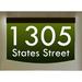 EZ Street Signs 2 line LED address sign w/ landscape light adapter Plastic in Green | 4.5 H x 16 W x 1.25 D in | Wayfair H2A-TW-GN