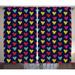 East Urban Home Valentine's Day Semi-Sheer Rod Pocket Curtain Panels Polyester in Brown | 84 H in | Wayfair 9343001D80C3479197D87C1CBB2C0F02