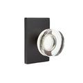 Emtek Privacy Modern Disc Crystal Knob w/ Modern Rectangular Rose Brass/Crystal in Black | 4 H x 2.5 W x 2.5 D in | Wayfair 5212MDCUS19