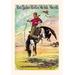 Buyenlarge Buffalo Bill: A Bucking Bronco Vintage Advertisement in White | 36 H x 24 W in | Wayfair 0-587-02902-1C2436