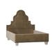 My Chic Nest Meela Solid Wood & Upholstered Platform Bed Upholstered in Brown | 65 H x 77 W x 90 D in | Wayfair 559-102-1110-CK