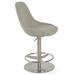 sohoConcept Gazel Swivel 37.5 - 46.5" Bar Stool Upholstered/Metal in Gray | 21 W x 22 D in | Wayfair GAZ-PIS-003