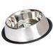 Iconic Pet Non-Skid Pet Bowl/Dish Metal/Stainless Steel (easy to clean) in Gray | 2.5 H x 9.5 W x 6.5 D in | Wayfair 51413