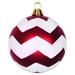 The Holiday Aisle® Chevron Shatterproof Christmas Ball Ornament Plastic in Red/White | 7.874 H x 7.874 D in | Wayfair