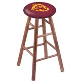 Holland Bar Stool NCAA 24" Bar Stool Wood/Plastic/Acrylic in Yellow | 24 H x 18 W x 18 D in | Wayfair RC24MSMedArizSt-S