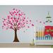 Innovative Stencils Butterfly Cherry Blossom Tree Baby Nursery Wall Decal Vinyl in Pink/Brown | 72 H x 52 W in | Wayfair 1139 72 SP P