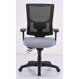 Lorell Conjure Executive High-Back Mesh Frame Ergonomic Task Chair, Leather in Gray | 43.7 H x 25.6 W x 26 D in | Wayfair 62002