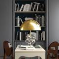 Jonathan Adler Globo Table Lamp - Clear Metal/Marble in Black/Yellow | 25 H x 18 W x 18 D in | Wayfair 21737