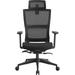 Lorell High Back Mesh Chair W/Headrest Upholstered in Black/Brown | 51 H x 28 W x 27 D in | Wayfair 81998