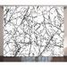 Latitude Run® Toshia Tree Branches Graphic Print & Text Semi-Sheer Rod Pocket Curtain Panels Polyester in Brown | 96 H in | Wayfair