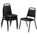 National Public Seating 9100 Series Vinyl Upholstered Stack Chair Vinyl/Metal in Black | 32 H x 17.5 W x 22 D in | Wayfair 9110-B/4