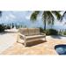 Panama Jack Outdoor Mykonos Patio Sofa w/ Cushions Metal/Rust - Resistant Metal in White | 31.5 H x 74 W x 35 D in | Wayfair PJO-2401-WHT-S/SU-719