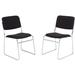 National Public Seating Armless 8600 Series Stackable Chair Metal/Fabric in Black | 33 H x 19 W x 21 D in | Wayfair 8660/2