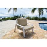 Panama Jack Outdoor Mykonos Patio Chair in White | 31.5 H x 35 W x 35 D in | Wayfair PJO-2401-WHT-LC/SU-760