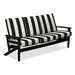 Winston Porter Chrisa Patio Sofa w/ Cushions Plastic/Metal in Black | 38 H x 74.5 W x 31 D in | Wayfair 08BE6792B406460D8C1B94676DE9D69E