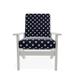 Telescope Casual Wexler Patio Chair w/ Cushions Plastic in Gray/White/Blue | 38 H x 29.5 W x 31 D in | Wayfair 5W7694601