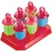 Tovolo Spectrum Diversified 6 Piece Jewel Pop Mold Set in Red | 3.82 H x 4.57 W x 6.61 D in | Wayfair 80-3879P
